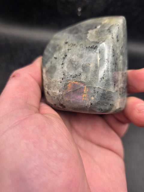 Purple/pink flash sunset labradorite free form, 10.3 ounces