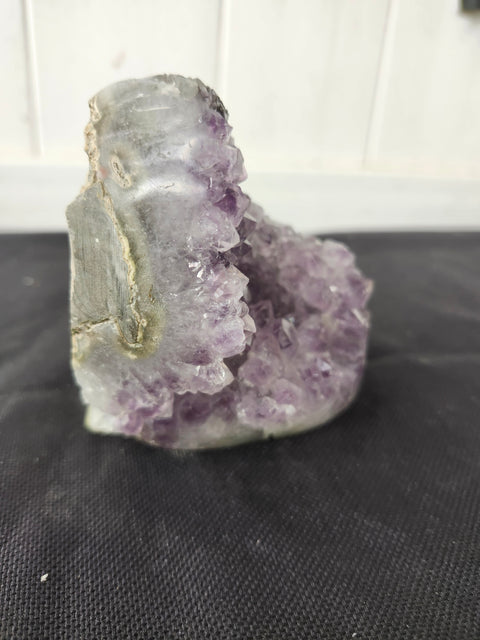 1.3 pound, 4.5 inch tall amethyst geode free form