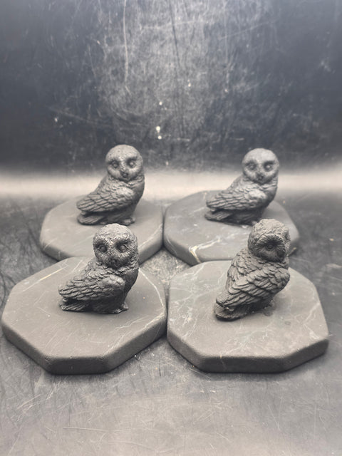 Shungite owl figurine! 4.3 ounces, 2.2 inches tall