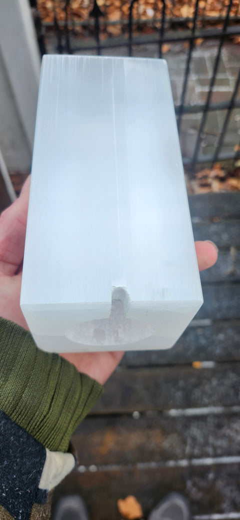 Fairy selenite lamp! 6 inches tall, 3 pounds, lotus flower led base included