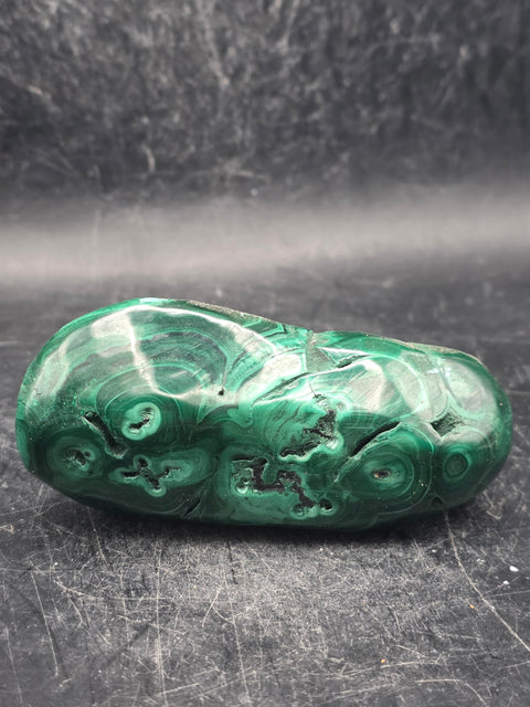 Malachite polished free form! 7.2 ounces, 3 inches long, 1.2" wide