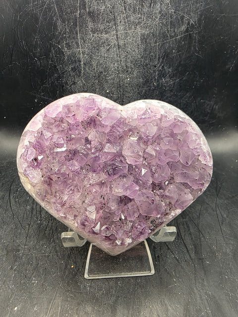 Druzy Amethyst heart! 1 pound, 4.2 inches wide
