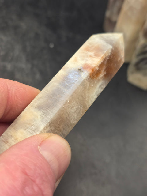 Blue flash moonstone tower! 3 too 3.5 inches tall!