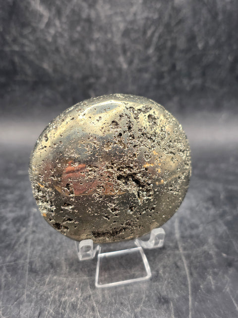 Pyrite palm stone! 6.3 ounces, 2.1 inches long!