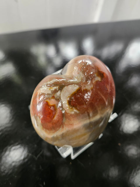Polychrome jasper heart! 10.3 ounces, 3.5 inches wide