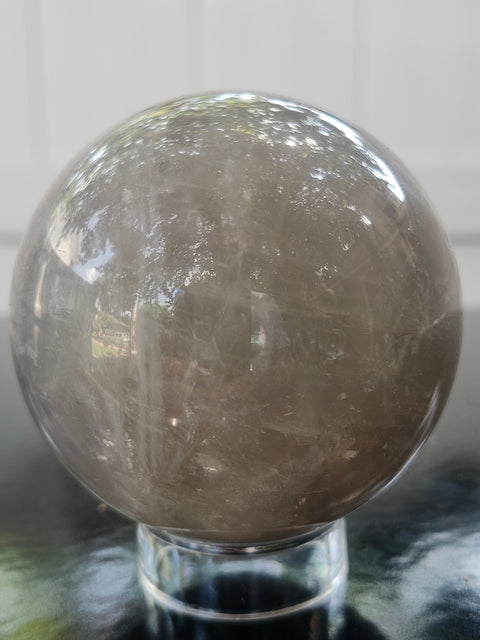 Black moonstone sphere! 63mm, 2.5 inches, 12.8 ounces