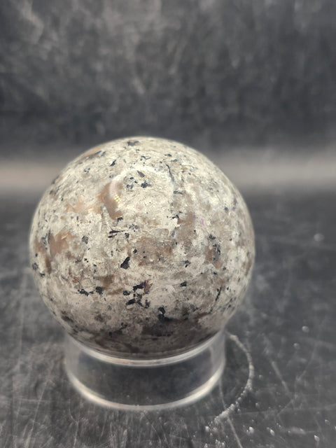 Flame stone sphere! 57mm, 2.2 inches, 9 ounces