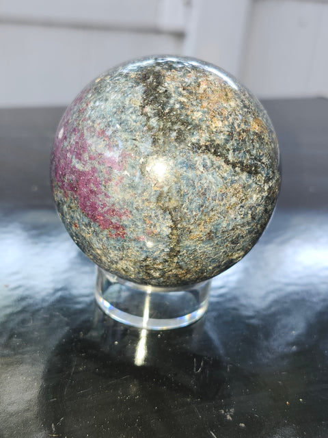 Ruby in kyanite sphere! 12 ounces, 57mm,2.24 inches