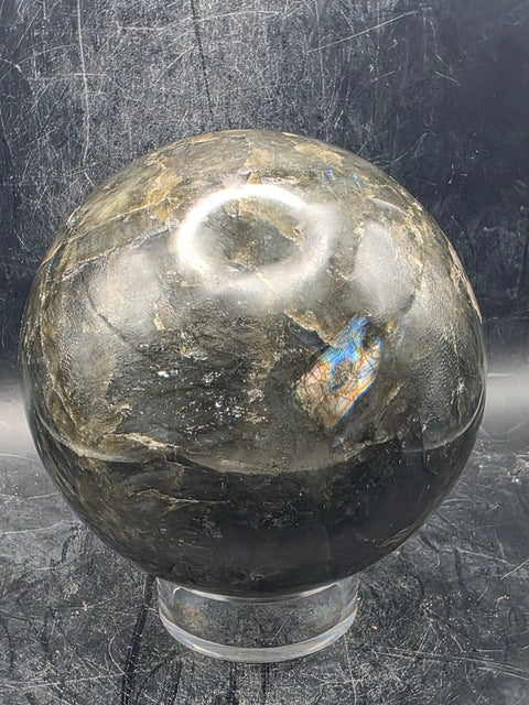 Large Labradorite sphere! 2.10 pounds, 3.6 inches, 92.8mm