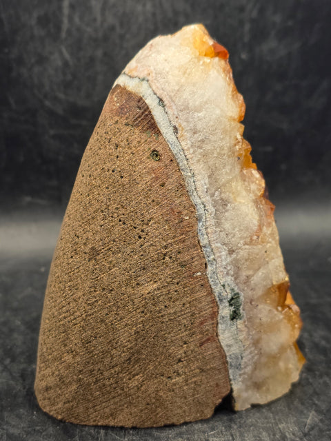 Citrine cut base free form! 1.1 pounds, 3.7 inches tall, 2.4" wide