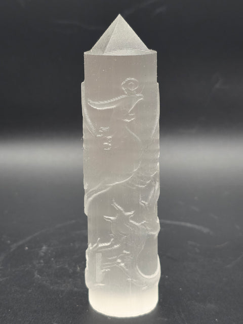 Phoenix selenite tower! 4.25 inches tall, 4 ounces