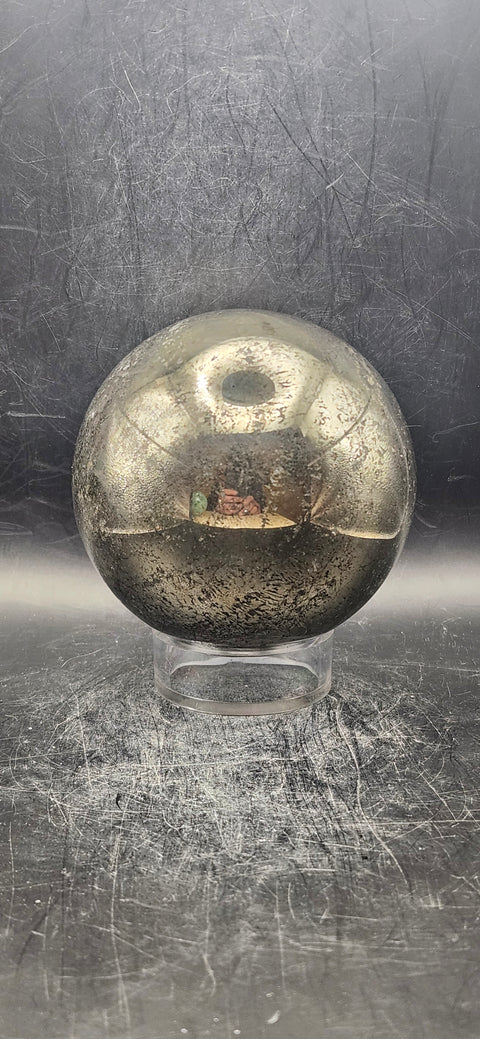 Pyrite sphere! 2.15 pounds, 82.4mm, 3.2 inches!
