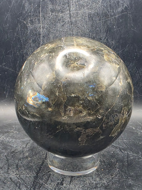 Large Labradorite sphere! 2.10 pounds, 3.6 inches, 92.8mm