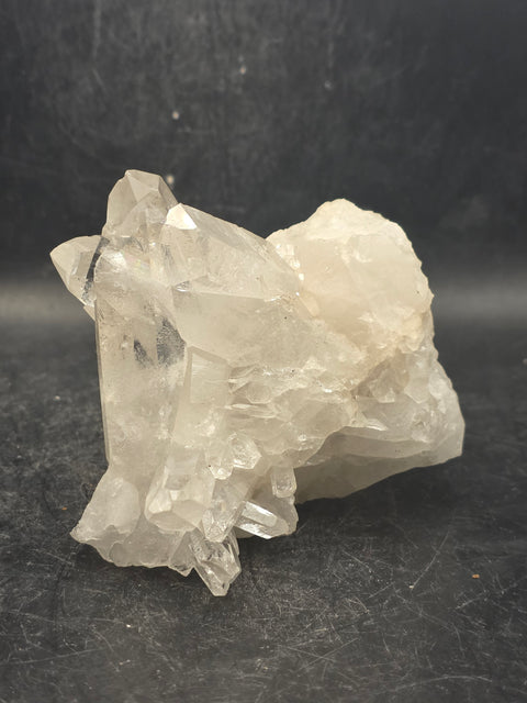 Clear quartz cluster! 13.2 ounces, 3.8 inches by 2.8 inches!
