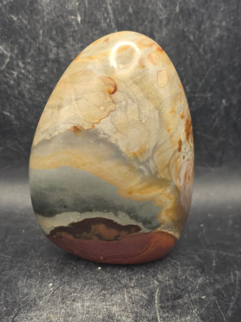 Polychrome jasper free form! 11.2 ounces, 3.4 inches tall, 2.5" wide
