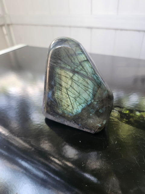Labradorite free form! 3.42 inches tall, 2.85 inches wide, 1.2 pound