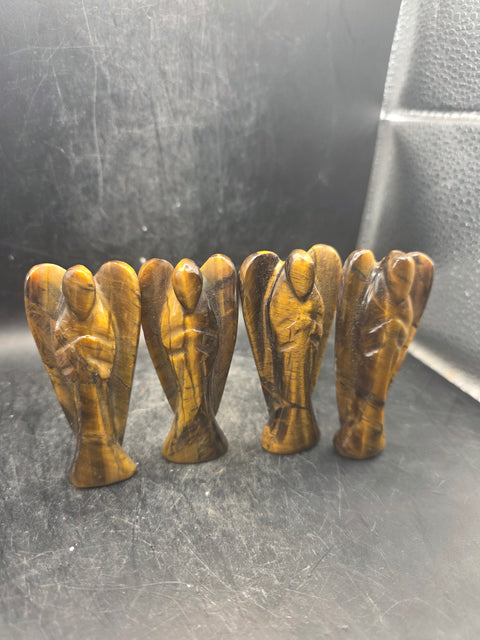 Tiger eye gemstone angel! 3 inches tall, 1.6 ounces
