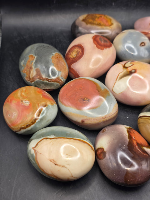 Polychrome jasper palm stone! 1.9 too 2.2 inches