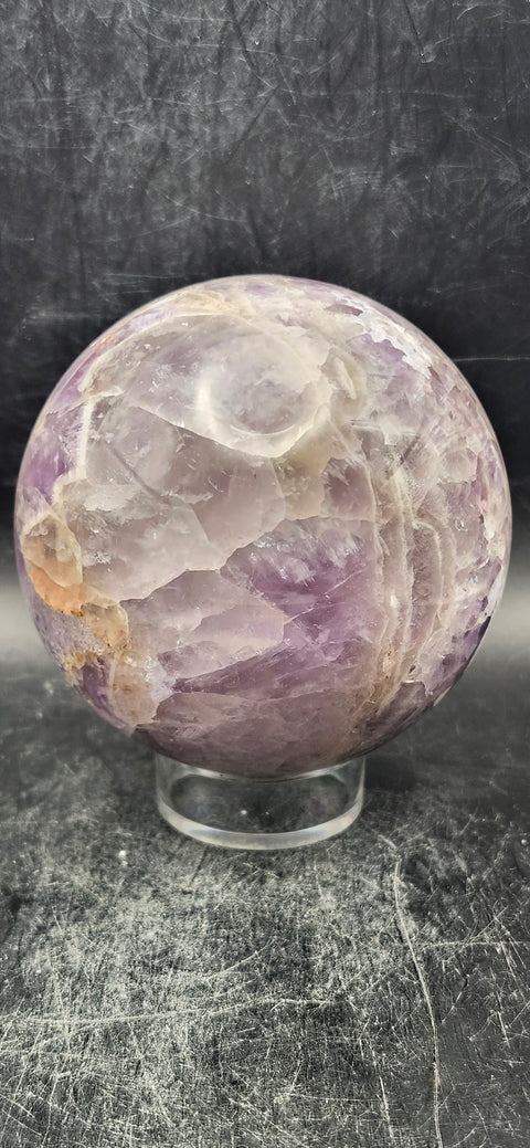 Dream amethyst sphere! 70.1mm, 2.7 inches, 1 pound!