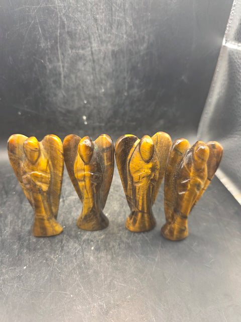Tiger eye gemstone angel! 3 inches tall, 1.6 ounces
