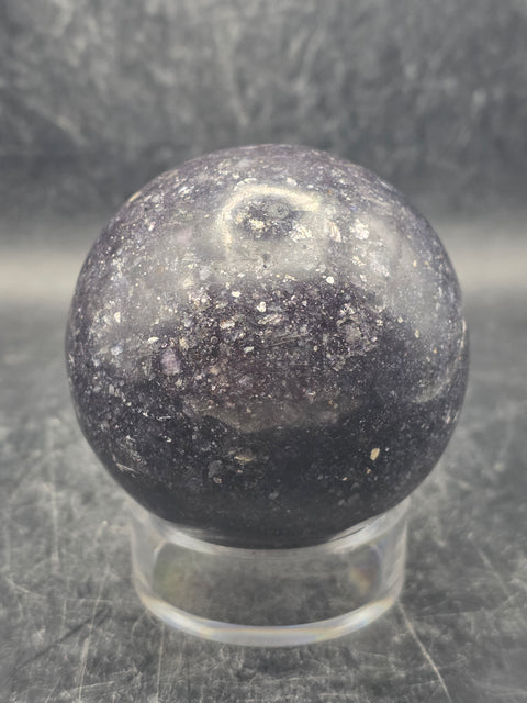 Lepidolite sphere! 61.6mm, 2.4 inches, 11 ounces