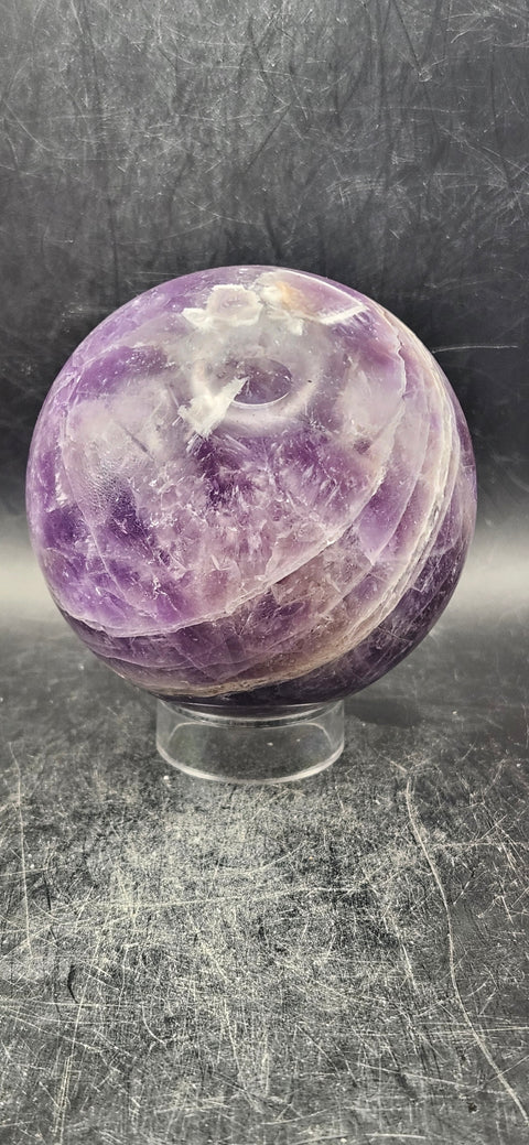 Dream amethyst sphere! 1.1 pounds,71.5mm, 2.8 inches!