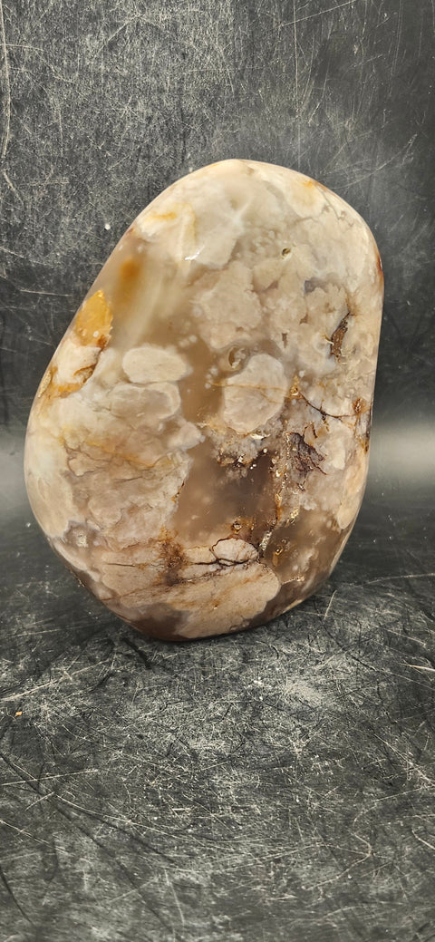 Flower agate free-form! 13 ounces, 3.3 inches tall