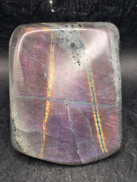 Purple/pink flash sunset labradorite free form, 10.3 ounces