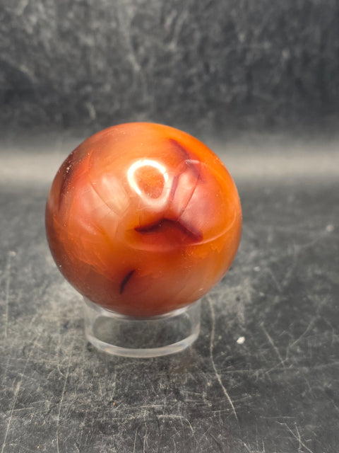 Carnelian agate egg! 7.2 ounces, 2.5 inches tall, 1.9" wide