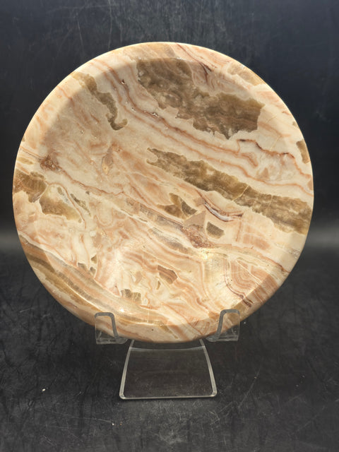 Large banded onyx bowl! 4.9 inches wide!