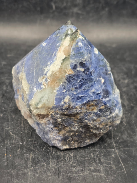 Sodalite polished top point! 9 ounces, 2.7 inches tall, 2.4" wide