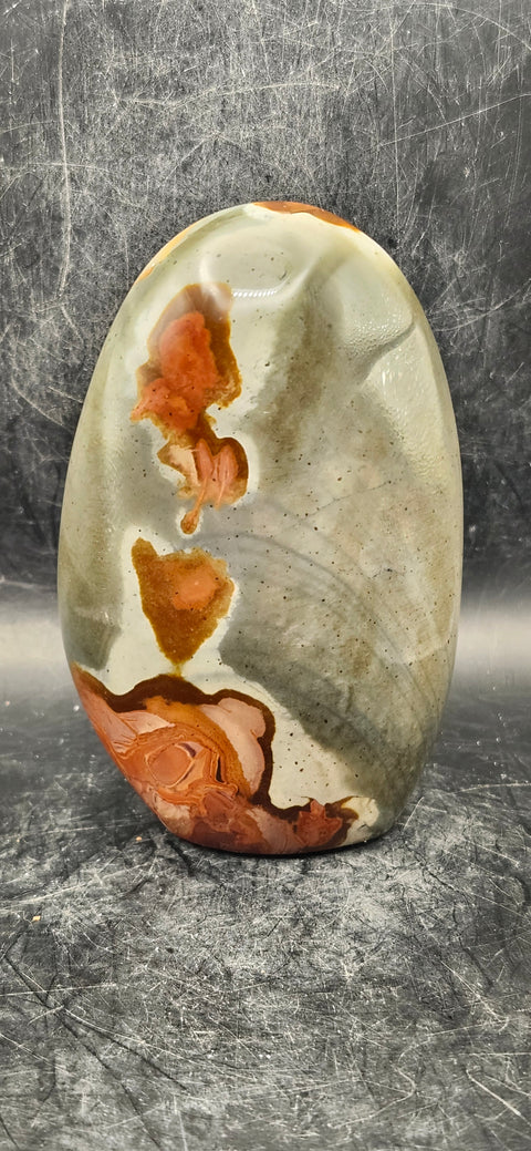 Polychrome jasper free form! 4 inches tall, 12 ounces