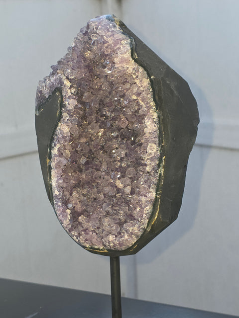 XXL grade AA amethyst on metal stand 4.15 pounds 11 inches tall with stand