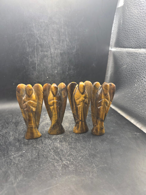 Tiger eye gemstone angel! 3 inches tall, 1.6 ounces