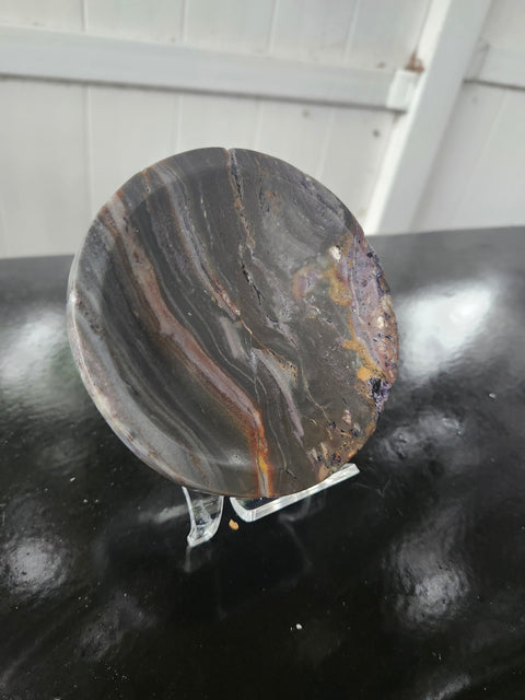 1 pound, 4.25 inch green jasper bowl