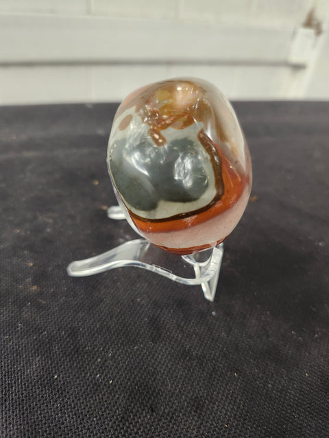 Polychrome jasper palm stone 6.5 ounces, 2.75 inches