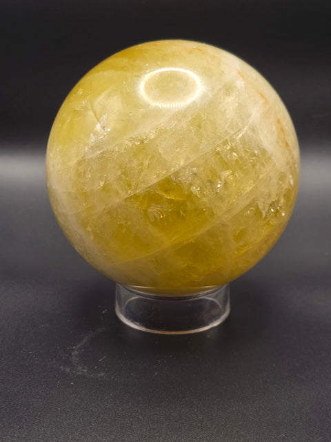 Large citrine sphere! 92mm, 3.6 inches, 2.7 pounds
