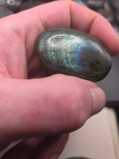 Labradorite palm stone! 1.6 too 2.2 inches!