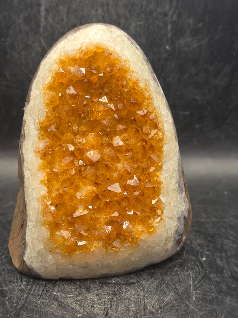 Citrine cut base free form! 1 pound, 3.7 inches tall, 2.8" wide