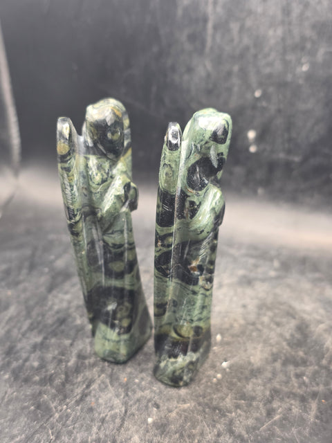 Kambaba Jasper gemstone angel! 3 inches tall, 1.8 ounces!