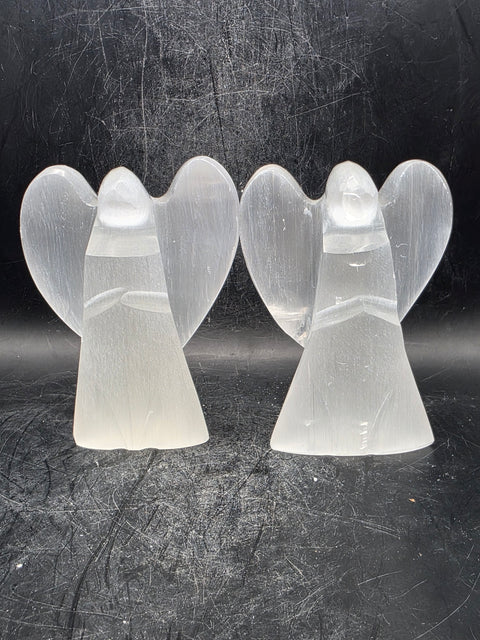 Polished Selenite angel! 3.7 inches tall, 6.5 ounces!