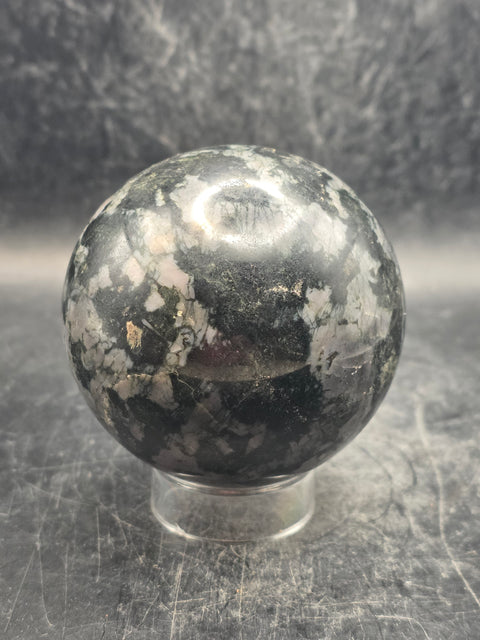 Indigo gabbro sphere! 62.8mm, 2.4 inches, 13 ounces
