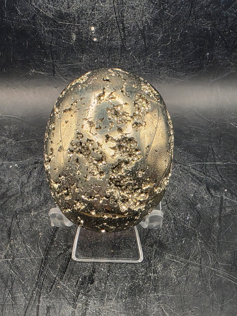 Pyrite palm stone! 7.8 ounces, 2.5  by 1.9 inches!!