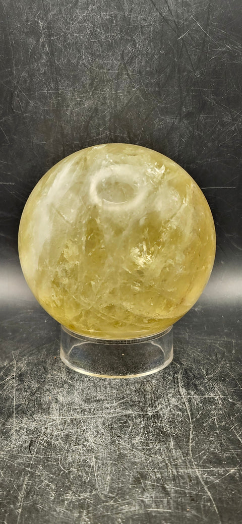 Citrine sphere! 74.4mm, 2.9 inches, 1.4 pounds!