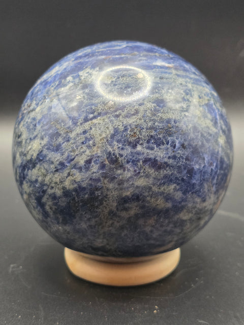 Sodalite sphere! Uv reactive, 78.9mm, 3.1 inches, 1.7 pounds