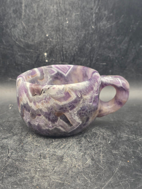 Dream amethyst cup! 8 ounces, 3.4 inches wide, 1.6 inches tall!