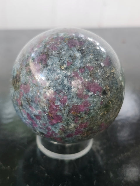 ruby in kyanite sphere UV reactive