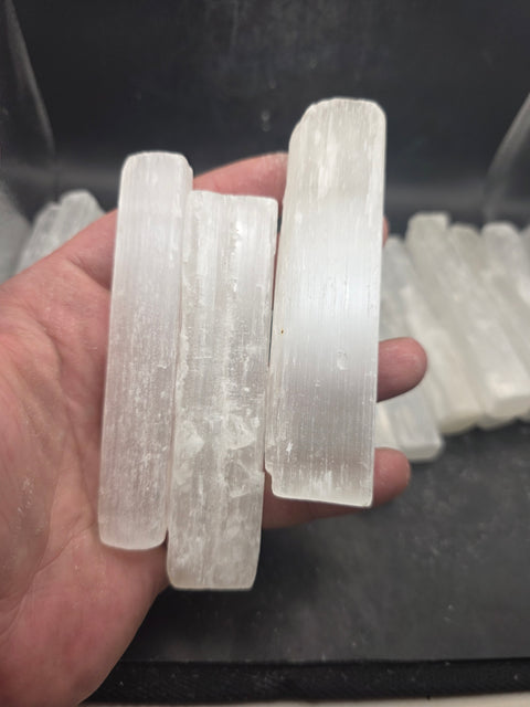 Medium 4 inch raw selenite stick!