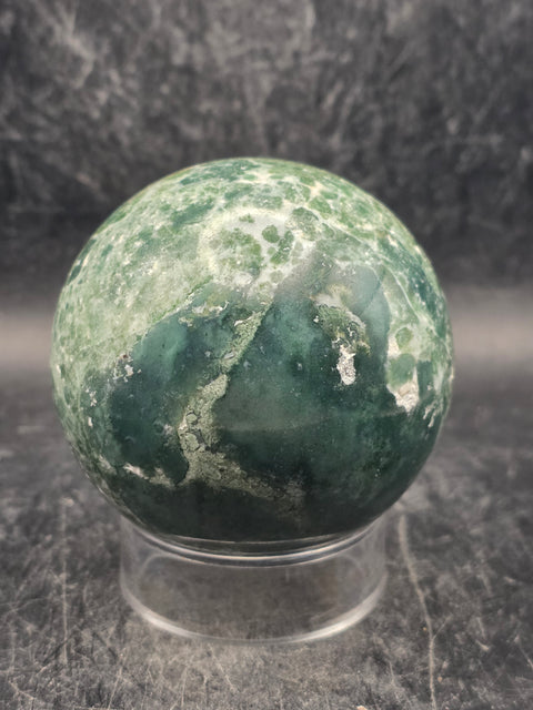 Moss agate sphere! 64mm, 2.5 inches, 12 ounces