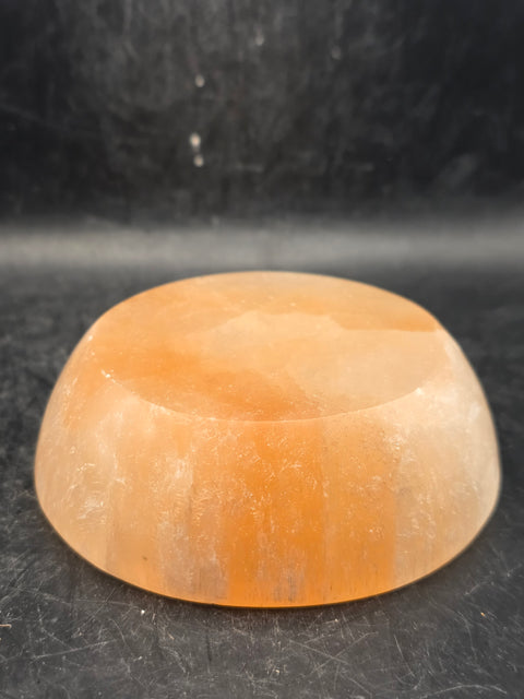 Peach selenite bowl! 3.9 inches wide, 12 ounces!